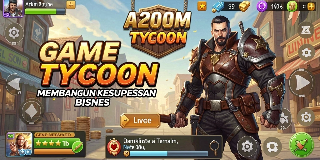 Tampilan gameplay A200M yang menarik dengan strategi Tycoon.