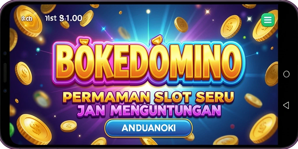 Gameplay BOKEDOMINO dengan tema slot yang menarik dan menguntungkan.