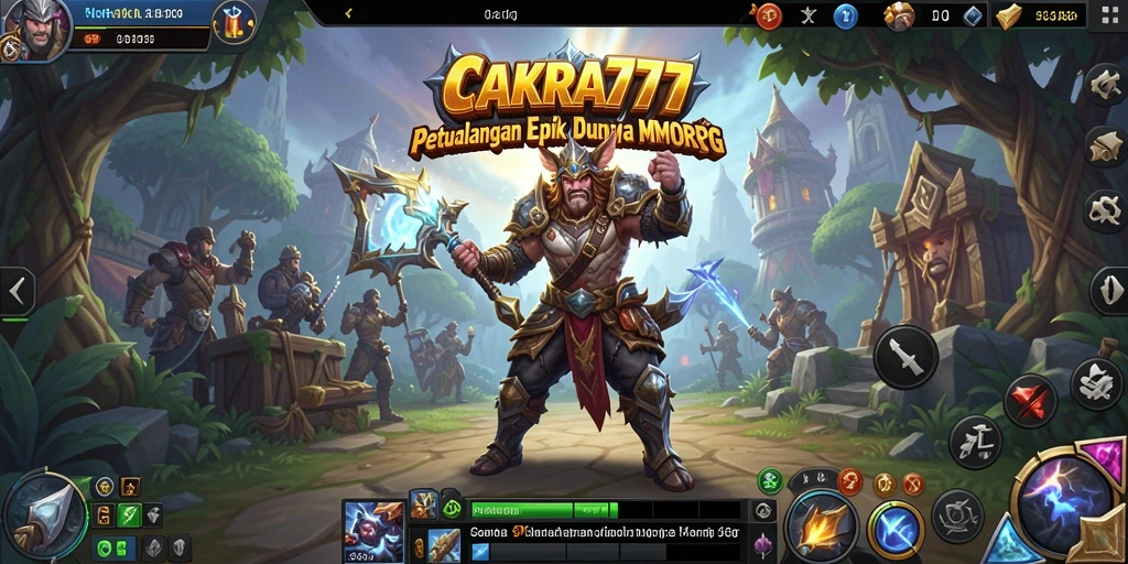 Tampilan gameplay menarik dari CAKRA777 dalam dunia MMORPG.