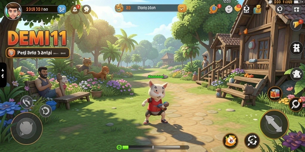Tampilan gameplay DEMI11 yang seru dan menghibur.