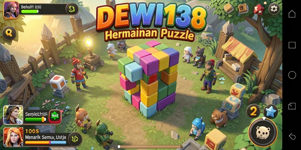 Tangkapan layar utama DEWI138 menampilkan gameplay Puzzle yang mendebarkan.