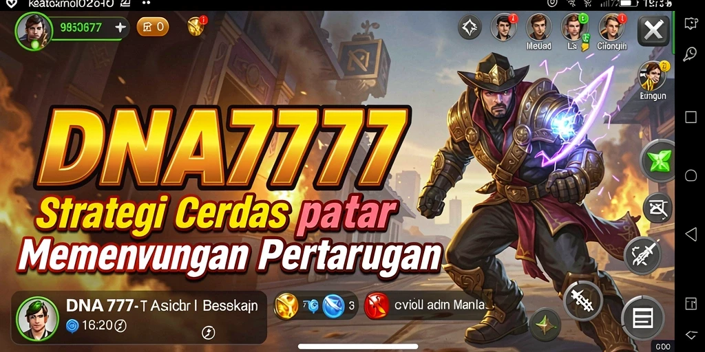 Screenshot menunjukkan aksi intens dalam gameplay DNA777.