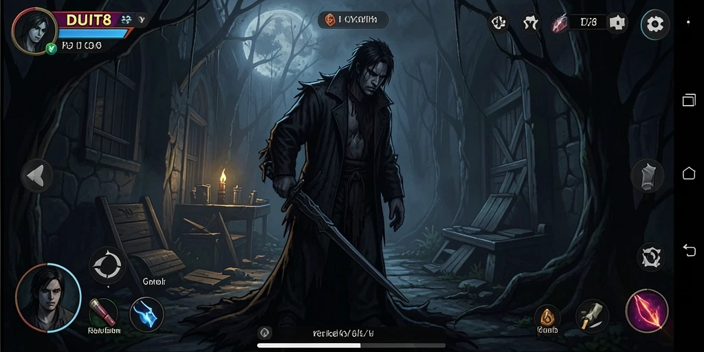 Screenshot gameplay <strong>DUIT8</strong> yang menunjukkan ketegangan dan atmosfer horror.