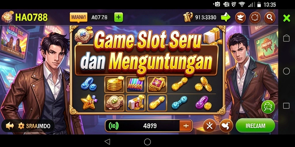 Tampilan menarik dari HAO788 saat bermain slot.