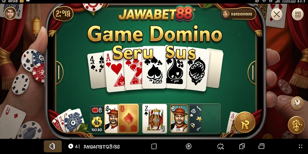 Tampilan gameplay seru JAWABET88 dalam permainan Domino.