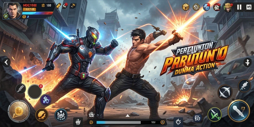 Screenshot gameplay MDG188 dengan aksi seru dan karakter menakjubkan.
