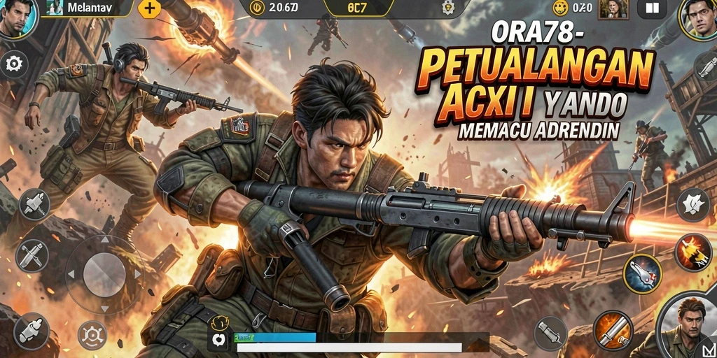 Tangkapan layar ORA78 menampilkan aksi mendebarkan saat bertarung melawan musuh.