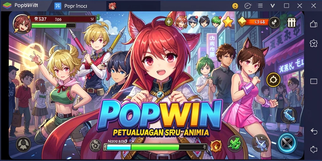 Screenshot gameplay yang menampilkan aksi seru karakter Anime.