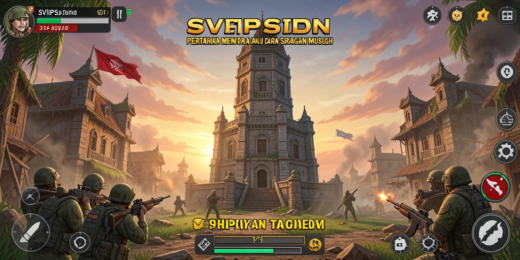 Gameplay seru Tower Defense dalam SVIPSIDN dengan strategi menara.