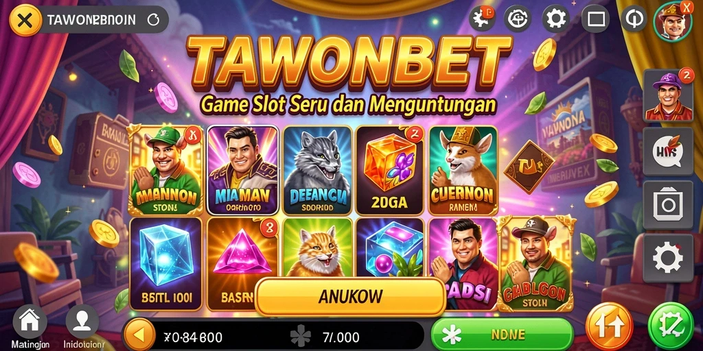 Screenshot gameplay TAWONBET menunjukkan momen seru saat bermain slot.