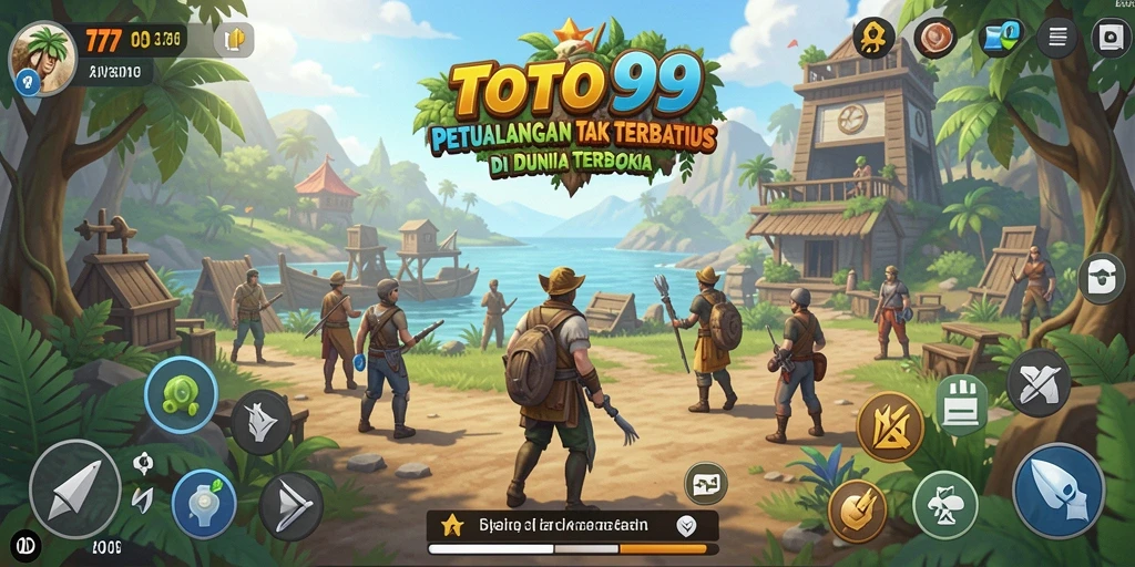 Screenshot gameplay TOTO99 menampilkan dunia terbuka yang luas dan interaktif.